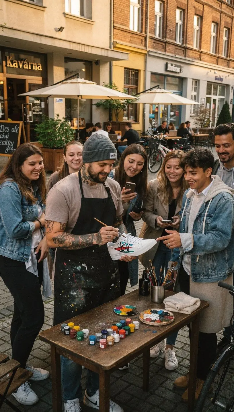 Custom footwear customization process with quality materials.